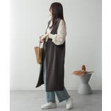 ミニ裏毛ノーカラーリラックスロングベスト | atONE | 詳細画像32 