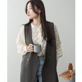 ミニ裏毛ノーカラーリラックスロングベスト | atONE | 詳細画像35 