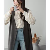 ミニ裏毛ノーカラーリラックスロングベスト | atONE | 詳細画像37 