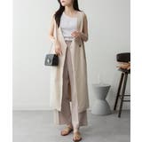 ミニ裏毛ノーカラーリラックスロングベスト | atONE | 詳細画像38 