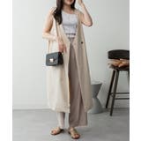 ミニ裏毛ノーカラーリラックスロングベスト | atONE | 詳細画像39 