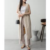 ミニ裏毛ノーカラーリラックスロングベスト | atONE | 詳細画像40 