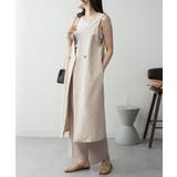 ミニ裏毛ノーカラーリラックスロングベスト | atONE | 詳細画像42 