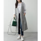 ミニ裏毛ノーカラーリラックスロングベスト | atONE | 詳細画像43 