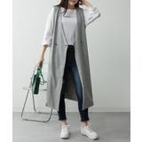 ミニ裏毛ノーカラーリラックスロングベスト | atONE | 詳細画像44 