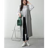 ミニ裏毛ノーカラーリラックスロングベスト | atONE | 詳細画像45 