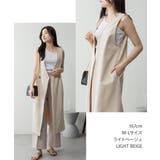 ミニ裏毛ノーカラーリラックスロングベスト | atONE | 詳細画像50 