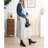 ミニ裏毛ノーカラーリラックスロングベスト | atONE | 詳細画像8 