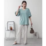 コットンパフスリーブTシャツ | atONE | 詳細画像27 