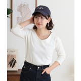 Vネック七分袖プルオーバー | atONE | 詳細画像7 