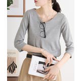 Vネック七分袖プルオーバー | atONE | 詳細画像9 