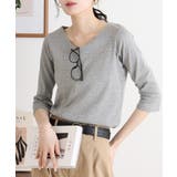 Vネック七分袖プルオーバー | atONE | 詳細画像10 