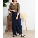 Vネック七分袖プルオーバー | atONE | 詳細画像16 