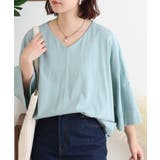 Vネック7分袖ドルマンTシャツ | atONE | 詳細画像6 