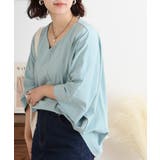 Vネック7分袖ドルマンTシャツ | atONE | 詳細画像7 