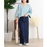 Vネック7分袖ドルマンTシャツ | atONE | 詳細画像8 