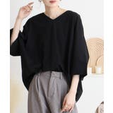 Vネック7分袖ドルマンTシャツ | atONE | 詳細画像15 