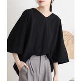 Vネック7分袖ドルマンTシャツ | atONE | 詳細画像16 