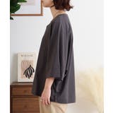 Vネック7分袖ドルマンTシャツ | atONE | 詳細画像19 