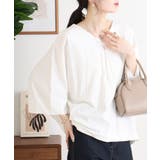 Vネック7分袖ドルマンTシャツ | atONE | 詳細画像2 
