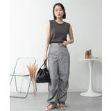 ラウンドネックノースリーブトップス | atONE | 詳細画像16 