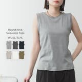 杢グレー | ラウンドネックノースリーブトップス | atONE