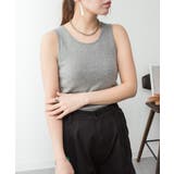 カップ付きコットンフライスタンクトップ | atONE | 詳細画像24