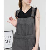 ブラック | Vネックノースリーブトップス | atONE