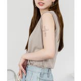 Vネックノースリーブトップス | atONE | 詳細画像3 