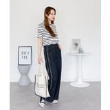 ボーダー5分袖トップス | atONE | 詳細画像9 