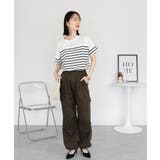 パネルボーダー風半袖トップス | atONE | 詳細画像25