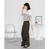 パネルボーダー風半袖トップス | atONE | 詳細画像27