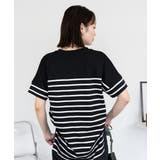 パネルボーダー風半袖トップス | atONE | 詳細画像8