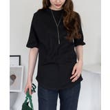 2×2リブ プチハイネック半袖Tシャツ | atONE | 詳細画像11