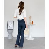 スクエアネック5分袖コットンリブTシャツ | atONE | 詳細画像12 