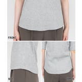 スクエアネック5分袖コットンリブTシャツ | atONE | 詳細画像24 