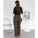 スクエアネック5分袖コットンリブTシャツ | atONE | 詳細画像7 