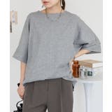 コットンワッフル7分袖ドルマンTシャツ | atONE | 詳細画像9