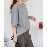 コットンワッフル7分袖ドルマンTシャツ | atONE | 詳細画像10