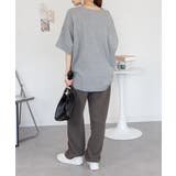 コットンワッフル7分袖ドルマンTシャツ | atONE | 詳細画像14