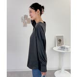 オーバーサイズ裾ラウンドカットソー | atONE | 詳細画像15 