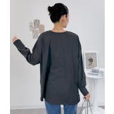 オーバーサイズ裾ラウンドカットソー | atONE | 詳細画像16 