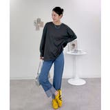 オーバーサイズ裾ラウンドカットソー | atONE | 詳細画像17 