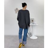 オーバーサイズ裾ラウンドカットソー | atONE | 詳細画像19 