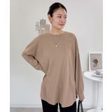 オーバーサイズ裾ラウンドカットソー | atONE | 詳細画像27 