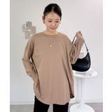 オーバーサイズ裾ラウンドカットソー | atONE | 詳細画像28 