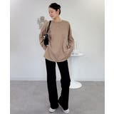 オーバーサイズ裾ラウンドカットソー | atONE | 詳細画像31 