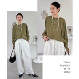 オーバーサイズ裾ラウンドカットソー | atONE | 詳細画像3 