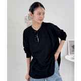 オーバーサイズ裾ラウンドカットソー | atONE | 詳細画像6 