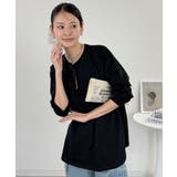 オーバーサイズ裾ラウンドカットソー | atONE | 詳細画像7 